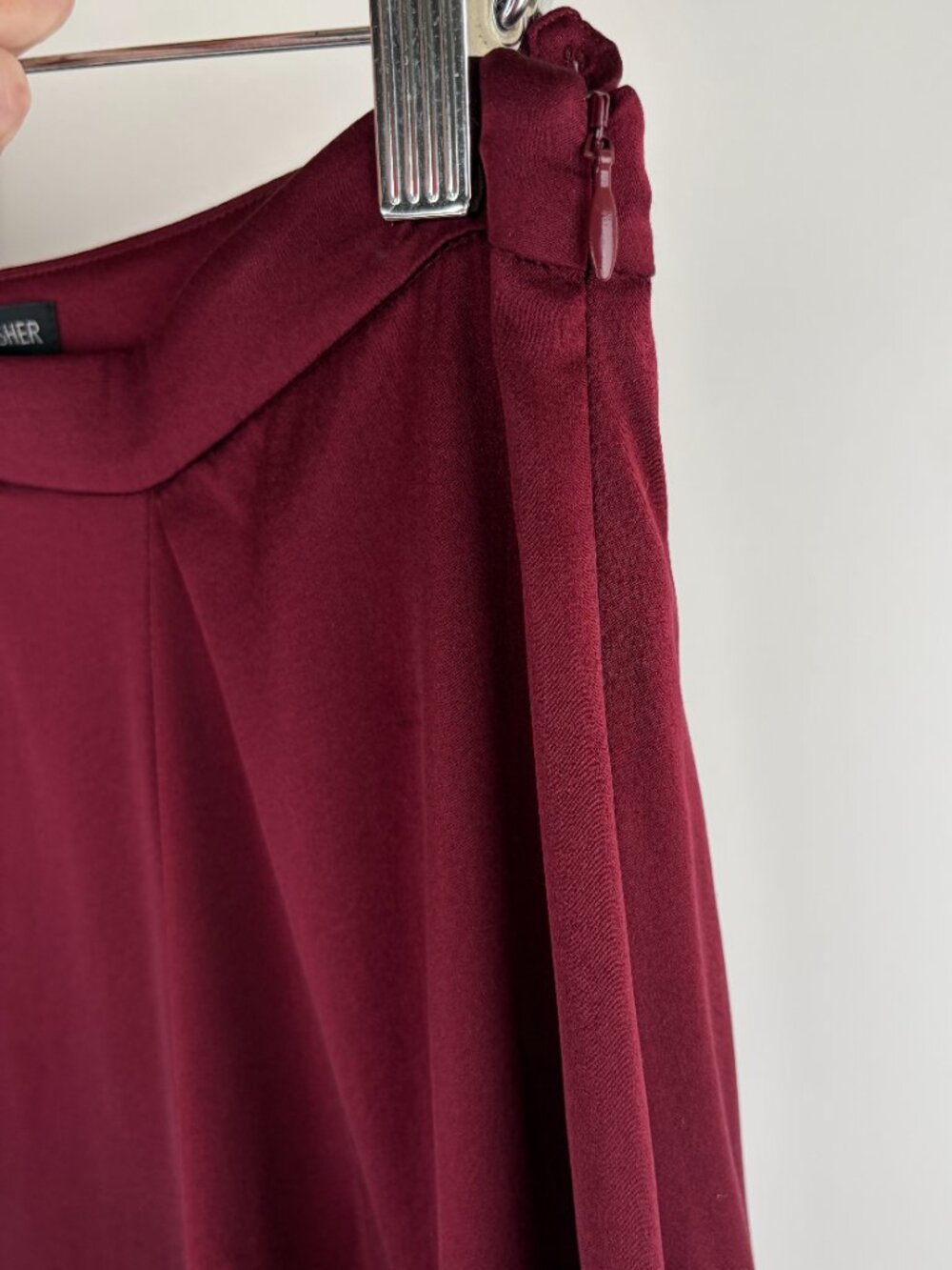 Eileen Fisher Silk Midi Skirt, Sz 0 - Picture 3 of 6